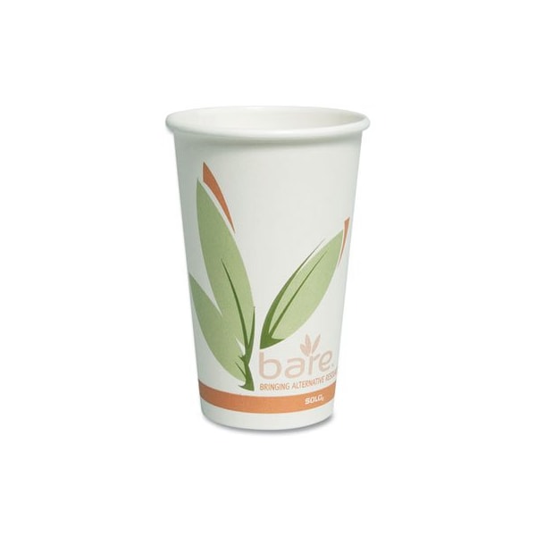 Dart Bare By Solo Eco-Forward Recycled Content Pcf Paper Hot Cups, 16 Oz, 1000PK 316RC - main